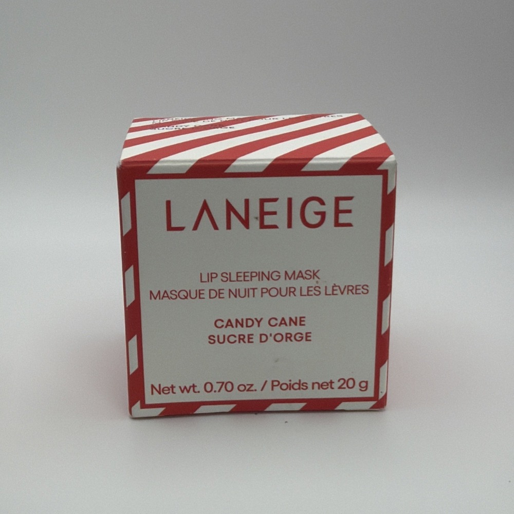 NIB Laneige Lip Sleeping Mask Candy Cane Scent 0.70 oz Hydrating Balm